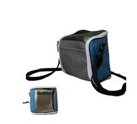 Jaula portátil para pájaros y loros, transpirable y desmontable, bolsa de viaje para hámster, accesorios para mascotas, cobaya (gris)