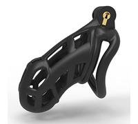 Jaula Protectora De BéIsbol para Hombre De Resina 3D Negra con 4 Anillos, XL