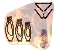Jaula Protectora Invisible, Clip Ligero para Fitness con Cinturón de Yoga, Juego de 3 Clips y 1 Cinturón - A12ES (Negro)