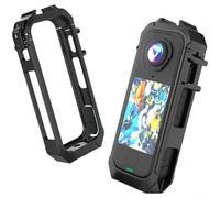 Jaula protectora para cámara de acción Insta 360, jaula de marco de utilidad ABS para Insta 360 X4air con bloqueo de seguridad y soporte magnético de zapata fría