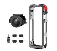 Jaula protectora para Insta360 X5 Insta 360 x5, accesorios de carcasa de metal y plástico, marco protector con adaptador de expansión y tornillo de 1/4 pulgadas y puerto de zapata fría