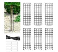 Jaula protectora para plantas, cúpula de jardín de alambre de metal para verduras y flores, cubierta de cama elevada resistente al viento con malla de 1 pulgada contra conejos, ardillas y pájaros (6