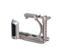 Jaula Rabbit para cámara, Compatible con Canon, Marco Protector V1 | Kit de jaula de liberación rápida, aluminio 6061, titanio anodizado, 126.5*50*90mm, 124.63g(Silver)