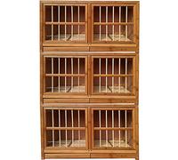 Jaula Resistente de bambú con Bandeja extraíble, Palomar de fácil instalación para Palomas mensajeras y de Carreras, Incluye 3 nidos - Aviario Duradero para Uso Exterior