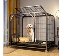 Jaula resistente para mascotas con bandeja extraíble y puerta de bloqueo, ideal para una vivienda segura y cómoda de perros grandes