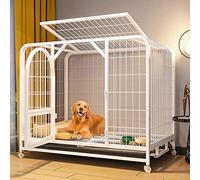 Jaula resistente para mascotas con bandeja extraíble y puerta de bloqueo, ideal para una vivienda segura y cómoda de perros grandes