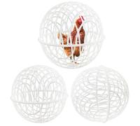 Jaula Rodante de Bola para Gallinas, Juego de 3 Piezas Jaulas Rodantes Móviles para Aves, Red Segura para Caminar de Aves de Corral para Gallinas Conejos Palomas Hámsters Patos