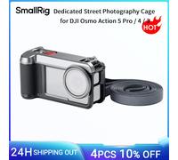 Jaula SmallRig dedicada para fotografía callejera para DJI Osmo Action 5 Pro / 4 / 3 con correa para el hombro y anillo de protección de lente -6371