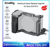 SMALLRIG Kit de Jaula de Liberación Rápida HawkLock para Sony ZV-E10 II, Mango de Silicona de Diseño Ergonómico Integrado, Placa de Liberación Rápida para Arca, Conector QD - 4949