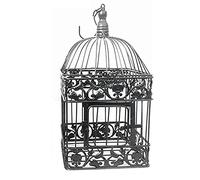 Jaula sólida para pájaros, de hierro para decoración del hogar, jaula cuadrada para pájaros, jaula decorativa personalizada, color negro y blanco para tortolitos, pinzones, jaula para pájaros