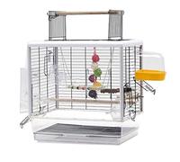 Jaula sólida para pájaros, de metal, grande, con parte superior abierta, portadores de pájaros, loros, productos para mascotas, jaula de vuelo para jardín, patio trasero (como se muestra)