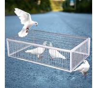 Jaula trampa para palomas con diseño a prueba de escapes, 2 puertas de entrada unidireccionales para una captura segura, duradera y ligera para un fácil manejo