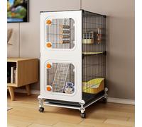 Jaula Transparente HD para Chinchillas, Jaula para Ardillas, Espacio Grande de Varios Pisos, Red de Hierro Encriptada(37x37x82cm)
