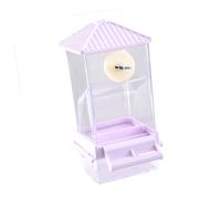 Jaula transparente para loros, dispensador de alimentos, fácil de rellenar para pájaros pequeños, con función antiobstrucción, dispensador transparente de alimentos para pájaros