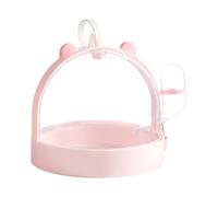 Jaula transportadora de animales pequeños, jaula de viaje portátil para hámster con botella de agua, cuerpo transparente con rejillas de ventilación de flujo de aire, tapa de bloqueo seguro, diseño