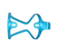 Jaula ultraligera para botella de agua de aleación de aluminio para bicicletas de carretera de montaña, soporte de alta resistencia con esquinas lisas, 115 x 60 mm, negro, azul y rojo (azul)