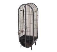 Jaula Vertical Grande for pájaros de Interior, con Puerta Doble extraíble y múltiples Compartimentos for Loros Todos los tamaños Jaula Pájaros(Negro)