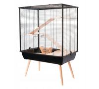 Jaula zolux cage neo cozy grandes roedores h80, col. negro