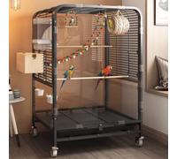 Jaulas Cria Canarios Transparente, Pajarera, con Juego Completo De Accesorios, for Pájaros Garganta Índigo, Munias, Tordos, Etc.(Black)