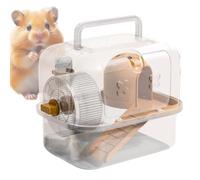 Jaulas de hámster portátil, jaula de viaje de hámster - Caso de animales pequeños para salir,Casas de hámster transparente para viajes, senderismo, caminando, al aire libre