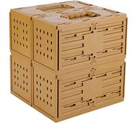 Jaulas de pájaros rectangulares sólidas, portátiles, productos para mascotas, jaula para pájaros, loros, caja de cría de pájaros, caja para pájaros (marrón, 4 piezas)