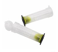 Jaulas de rodillo - Plástico para apicultura Alimentación Celdas Protección Cubiertas para Manejo de Colonias de Abejas Blanca/Amarillo/Negro 20 Piezas Queen Bee Cría Copa con Set