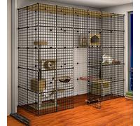 Jaulas for Gatos de Interior Grande, Jaula for, Parque for Mascotas, for Perros, Gato for, recinto Metal, Red for Ejercicios, Valla for Patio, pequeña con Puerta(219 * 75 * 181CM)