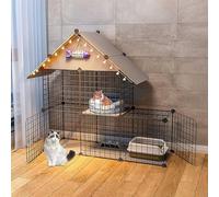 Jaulas for gatos - Jaula for gatos Parque infantil Recintos for gatos de 2 niveles Jaula interior for gatos Perrera Caja for gatos Parque for gatitos Jaula for hurones Jaulas for perros pequeños - for