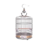 Jaulas for pájaros de Hierro Forjado, jaulas Redondas Metal, Grandes for, portadores Retro Simples for el jardín del hogar, fáciles Transportar(Plum 45cm/17.7in)