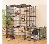 Jaulas Grandes para Gatos En Interiores - Jaula para Gatos, Perrera, Recintos para Gatos, Jaula para Hurones, Parque Infantil para Gatos, Cerca para Gatos, Jaula para Gatos con Caja De Arena, Lugar