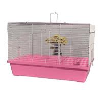 Jaulas para Animales Chasis Elevado Jaula for hámster pequeña Villa for Mascotas hogar Interior(Pink)