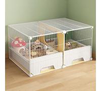 Jaulas para animales pequeños, jaula de hámster, villa de lujo, fácil de limpiar, caja especial de cría de paisajismo para ardillas de oso dorado