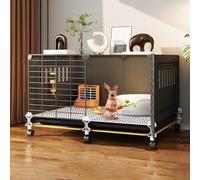 Jaulas para Conejos con 2/3 Bandejas Deslizantes Profundas Y Protección contra La Orina Casa Conejo DIY Casa para Mascotas Pequeños Desmontable(75 * 49 * 49cm)