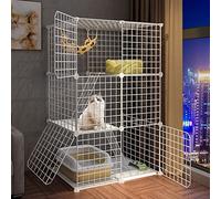 Jaulas para gatitos, nidos de gato, jaulas de hurón, recintos de diseño para animales pequeños de interior, adecuadas para animales pequeños (75 x 49 x 109)