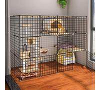 Jaulas para gatos de interior grande, jaula para gatos, parque infantil para mascotas, parque para perros, perreras para gatos de interior, recinto de metal, red para ejercicio, valla para patio, jaul