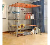 Jaulas para Gatos De Interior Grande, Jaula Portátil para Cobayas, Jaulas para Mascotas para Animales Pequeños, Jaula Plegable para Mascotas, Jaula para Gatos Extra Grande con Almohadilla De Resina