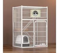 Jaulas para Gatos De Interior, Jaula para Conejos En Interiores, Recinto para Exteriores para Gatos, Jaula De Metal para Gatos, Jaula para Mascotas con Puertas, Rampa Y Escaleras, Adecuada para Huro