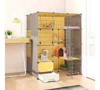 Jaulas para Gatos En Interiores, Jaula Grande para Gatos con Caja De Arena, Parque Infantil para Gatos, Recinto para Gatos, Jaula De Alambre Extraíble, Jaulas para Animales Pequeños, Lugar De Ejerci