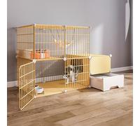 Jaulas para Gatos Interior DIY Caja para Gatos Casa para Gatos Parque para Mascotas Criadero Perrera para Gatos Jaula Desmontable de Metal para Animales pequeños, para Mascotas pequeñas, gat