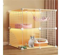 Jaulas para Gatos Interior/Exterior, Panorama Cat Villa, Jaulas para Gatos, Recinto para Gatos, Espacio de Varios Niveles, Plataforma sólida, fácil de Instalar (Size : 75x49x73cm)