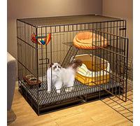 Jaulas para Gatos Jaula para Mascotas Grande para Interiores, Parque para Gatos Extra Grande Desmontable y Ruedas Giratorias de 360 °, Almohadillas para los pies de Rejilla/Estilo B-Play/58