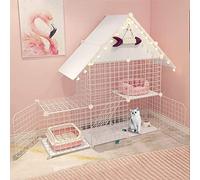 Jaulas para Gatos Jaula para Mascotas Grande para Interiores Parque para Gatos Extra Grande Desmontable con Techo, jaulas para Mascotas para Gatos, con Caja de Arena fácil de Limpiar, Lugar