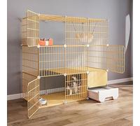 Jaulas Para Gatos Para Interiores, Recinto Para Gatos, Casa Para Gatos, Corral Para Mascotas, Caseta Para Gatos, Jaula De Metal Desmontable Para Animales Pequeños, Para G,One Color-111x49x109cm-b