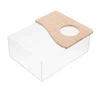Jaulas para hámster 1 Uds Caja de baño Arena Transparente acrílico hámster contenedor Chinchilla for Inodoro Ducha