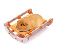 Jaulas para hámster Cama de hámster extraíble Animal pequeño Lavable Desmontable Conejillo Indias Jaula y Nido Verano(Orange)