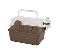 Jaulas para hámster Estuche de Viaje for hámster, Jaula Transporte for Loros y pájaros, Equipo Salida portátil for Mascotas pequeñas, Chinchilla Ardilla(Bruin)