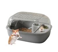 Jaulas para hámster - Hábitat para animales pequeños | Hámsters enanos pequeños - Villas de lujo de doble capa, hábitats transparentes para mascotas, jaulas para hámster con ruedas para correr, con