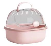 Jaulas para hámster Hámster con Jaula portátil Textura Ligera Transparencia panorámica(Pink)