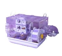 Jaulas para hámster Jaula for hámster de Doble Capa, Color Morado, Villa Lujo, acrílico Transparente