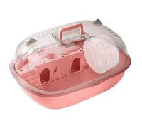 Jaulas para hámster Jaula for hámster, dispensador de Agua portátil Transparente, Rueda for Uso Externo(Pink)